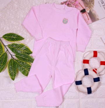 Bộ quần áo sơ sinh dài tay cài vai kẻ ngang 1812 (0-18M)